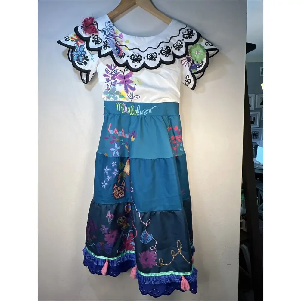 DISNEY Encanto Mirabel Girls Dress Up Costume Size 7 8 Medium